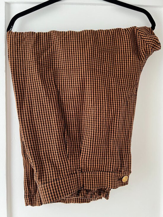 Big Bud Press Brown & Black Checkered Trousers, Sz 1XL, PETITE - Picture 3 of 4